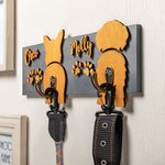 Personalisierte niedlichen Welpen Hintern Schwanz Haken hölzerne Hundeleine Halter Wandaufhänger mit Namen und Pfote drucken Geburtstag Housewarming Geschenk für Tierbesitzer