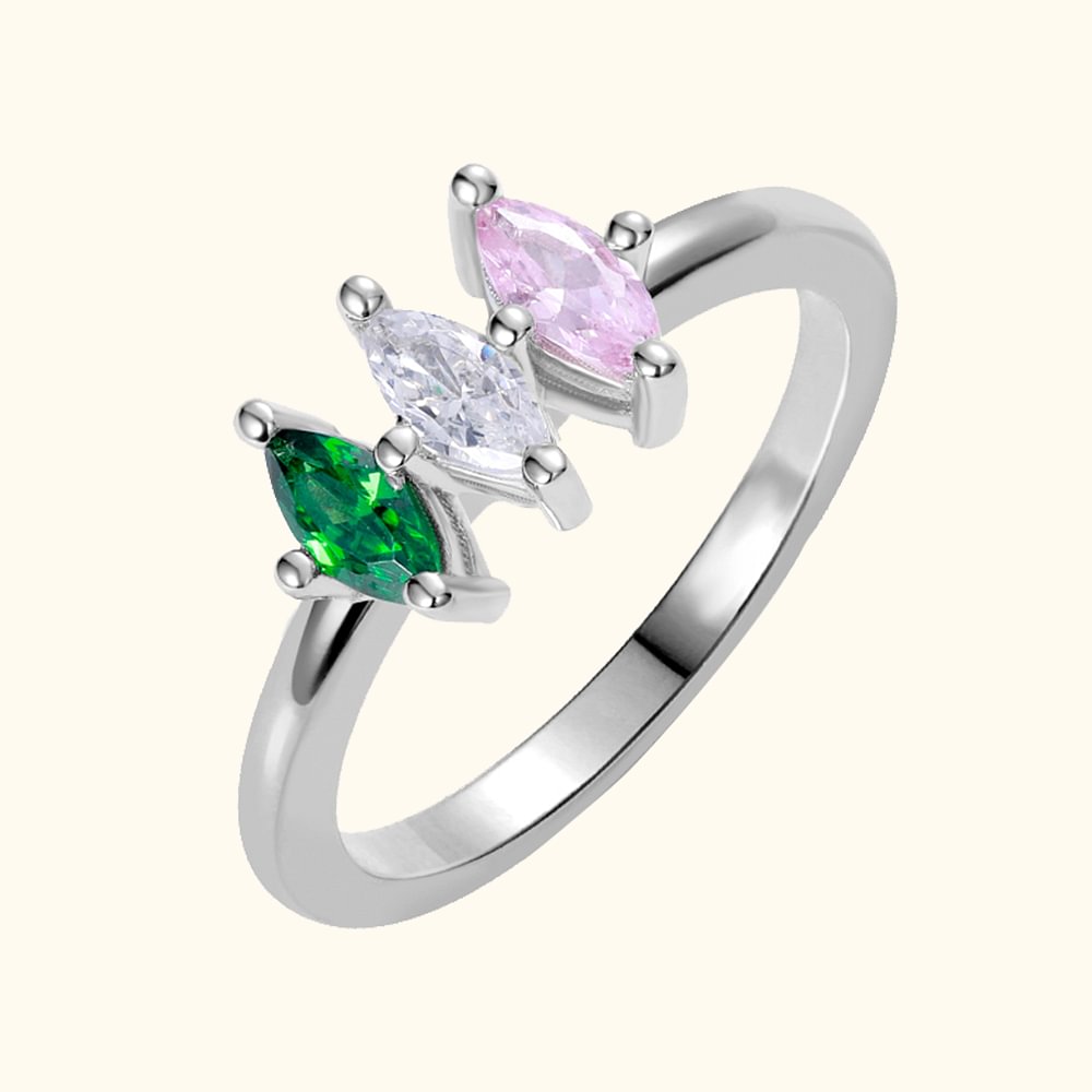 Bague Pierre de Naissance Familiale pour Mère Personnalisée