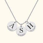 Charmed Initial and Date Disc Necklace