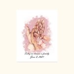Mum & Dad Baby Holding Hands Wall Art
