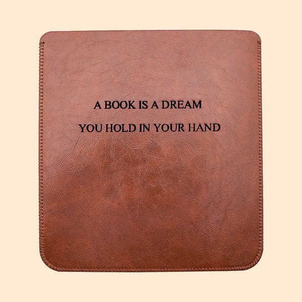Étui en cuir gravé pour Kindle