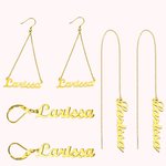 Boucles d'Oreilles Créoles Plaque Prénom | Callie