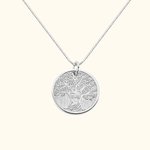 Custom Love Heart Initial tree Necklace for Her