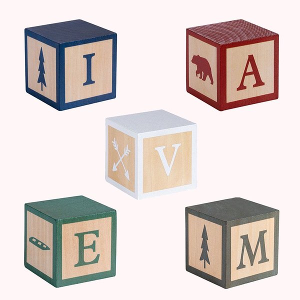 Wooden Letter Blocks for Baby Set