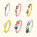 Elegant Multi Birthstone Ring for Women
