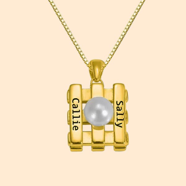 Construir collar de perlas casero con nombres de familia