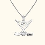 Ice Hockey Number Necklace
