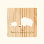 Mother Child Bear or Elephant Wooden Night Light