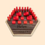 Personalized Wood Game Piece Organizer Holder