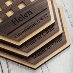 Personalized Wood Game Piece Organizer Holder