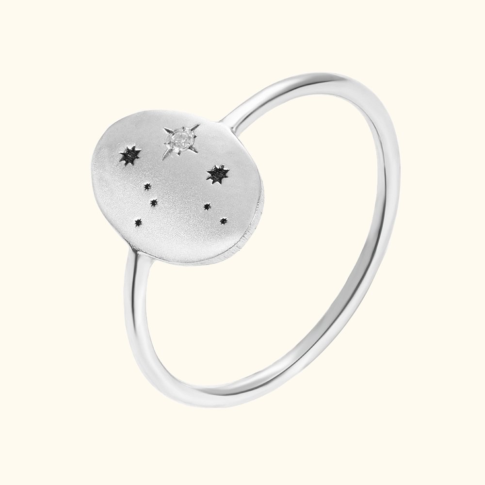 Cadeaux d'Anniversaire pour Femmes Bague Zodiaque Constellation Étoile Gravée Personnalisée