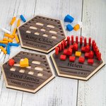 Personalized Wood Game Piece Organizer Holder