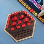 Personalized Wood Game Piece Organizer Holder