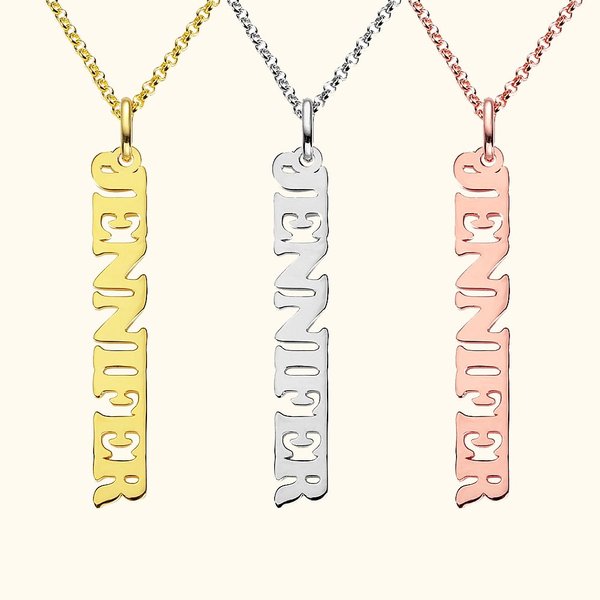 Vertical Name Necklace | Callie