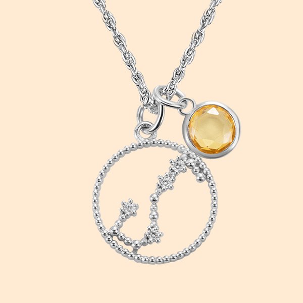 Geburtsstein Konstellation Zodiac Halskette