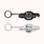 Porte-clés Ouvre-bouteille Personnalisé avec Nom et Texte Barbecue Famille Cadeau Anniversaire pour Lui