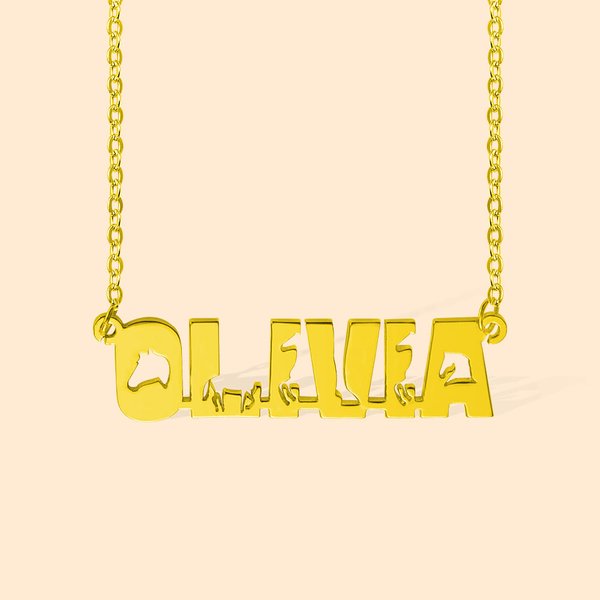 Collar personalizado con nombre de caballo para regalo para amantes de los caballos