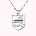 Collier Insigne de Police avec Prénom & Carte d'État