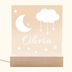Moon and Stars Name Night Light for Children