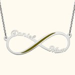 Infinity Name Necklace For Army Marine Air Force Navy Wife Mom | Callie