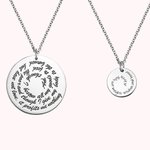 Collier Médaille Personnalisée avec Devis Gravé Cadeau Anniversaire pour Homme Femme