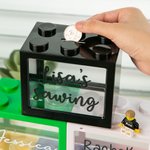 Personalized Colorful Block Money Boxes with Name