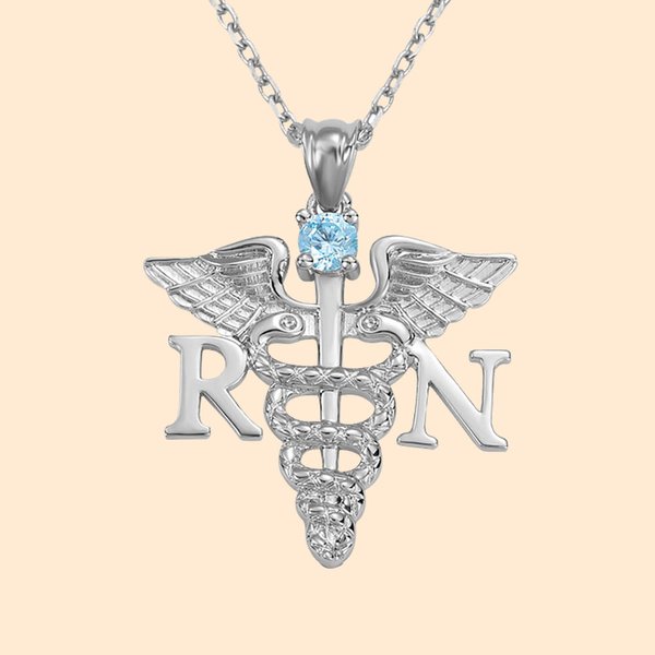 Medical Theme Caduceus Halskette für Krankenschwestern & Ärzte