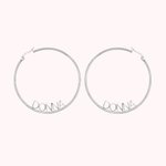 Boucles d'Oreilles Créoles Prénom Grand Cercle Plaqué Or | Callie