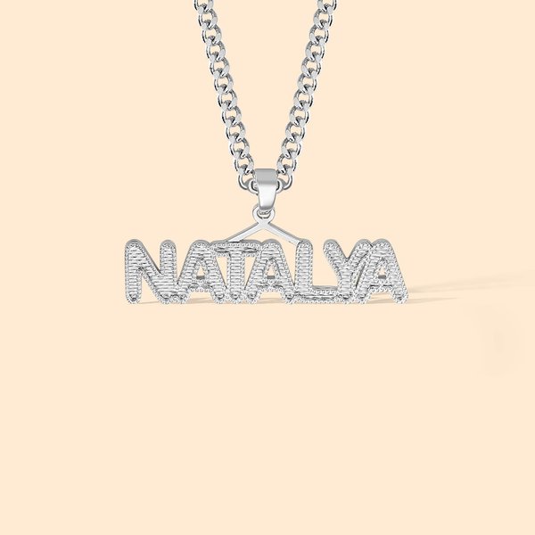Collar personalizado para hombre con nombre y textura bordada