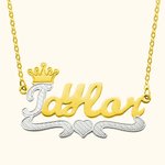 Diamond Cut Name Necklace with Lace