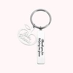 Porte-Clés Pomme avec Breloque Barre Gravée