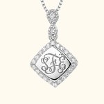 Monogram Cubic Zirconia Diamond Necklace