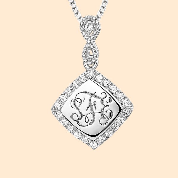 Monogram Cubic Zirconia Diamant Ketting