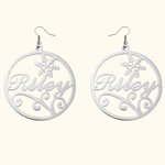 Christmas Name Hoop Earrings