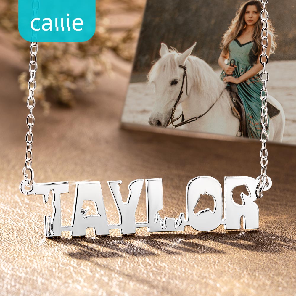 Personalized Horse Name Necklace for Horse Lover Gift CALLIE