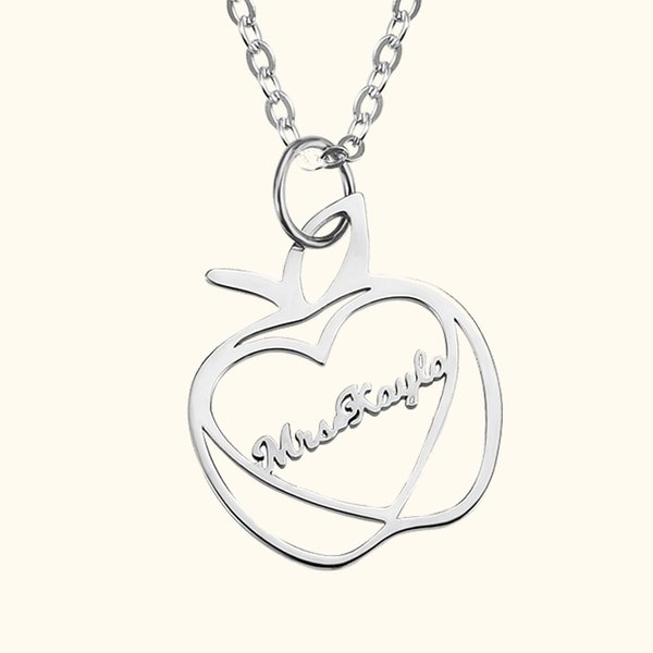 Personalized Apple Name Necklace