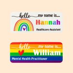 Personalized Name Badge with Rainbow