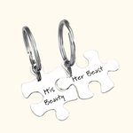 His and Hers Puzzle Piece Necklace Set