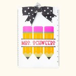 Personalized Set of 2 Pencil Name Teacher Clipboards
