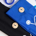 Personalized Medical Nurse Headband with Buttons For Mask