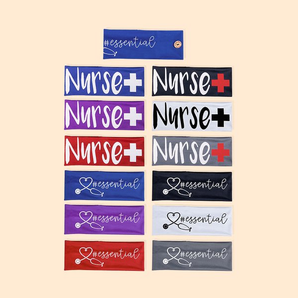 Personalized Medical Nurse Headband with Buttons For Mask
