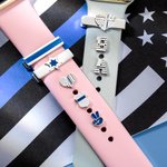 Thin Blue Line Decorative Charms for Apple Watch Band