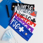 Personalized Medical Nurse Headband with Buttons For Mask