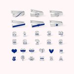 Thin Blue Line Decorative Charms for Apple Watch Band