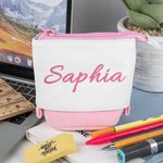 Customized Telescopic Colorful Pencil Bag with Name