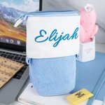 Customized Telescopic Colorful Pencil Bag with Name