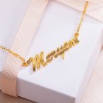 Collier Barre Prénom Personnalisé ou Broche à Choix Cadeau Anniversaire pour Femme