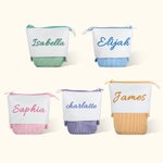 Customized Telescopic Colorful Pencil Bag with Name