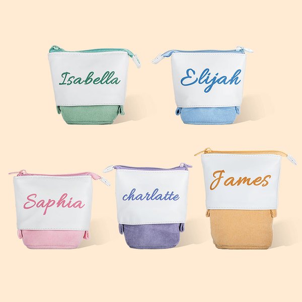 Räätälöidyt Teleskooppinen värikäs kynä laukku kanssa nimi