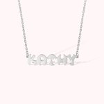 Personalisierte Namenskette mit Hasen für Damen zu Valentinstag Ostern Muttertag Geburtstag